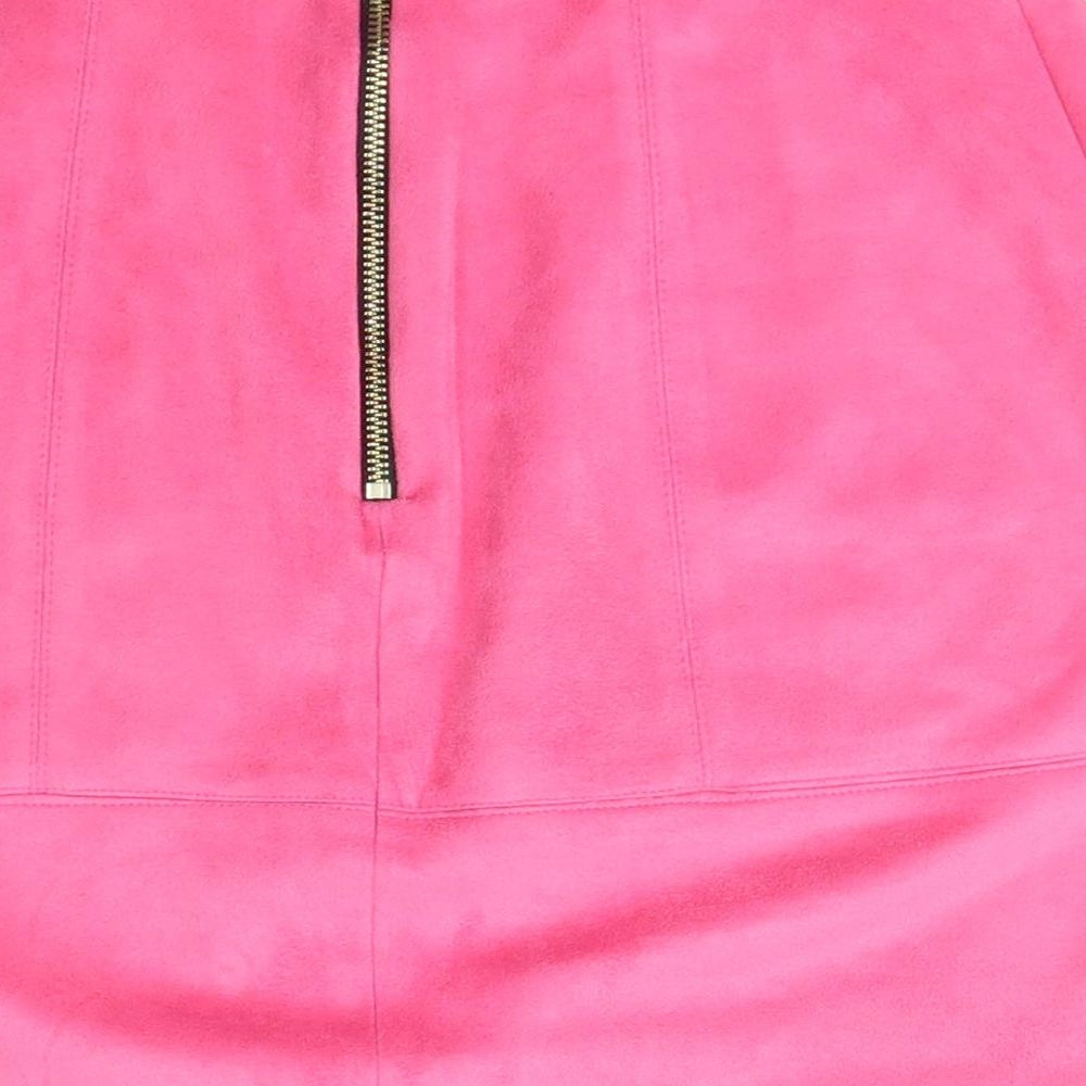 River Island Womens Pink  Polyester A-Line Skirt Size 8
