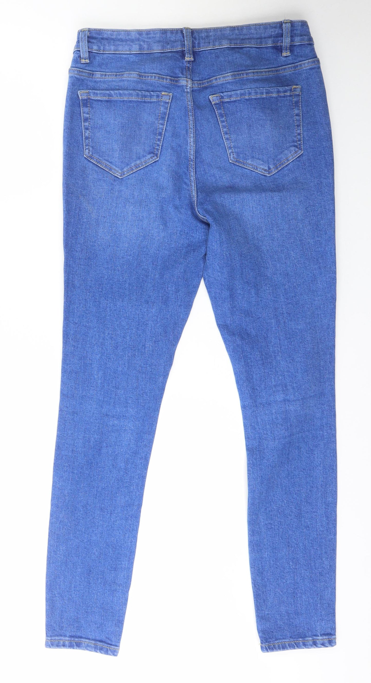 Ebony George Womens Blue  Cotton Skinny Jeans Size 12 L28 in Slim