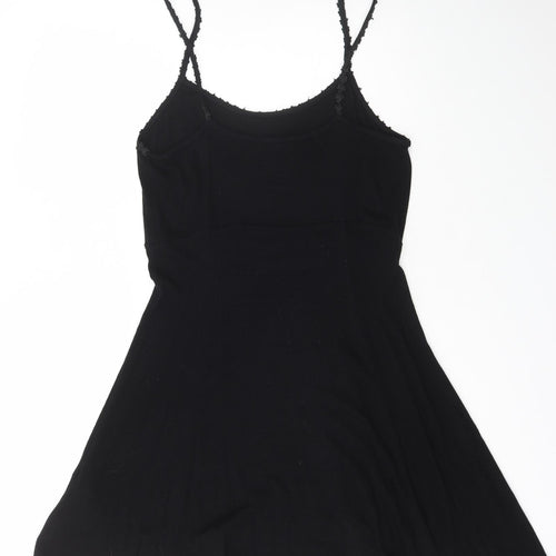 New Look Womens Black  Polyester Skater Dress  Size 18  Square Neck