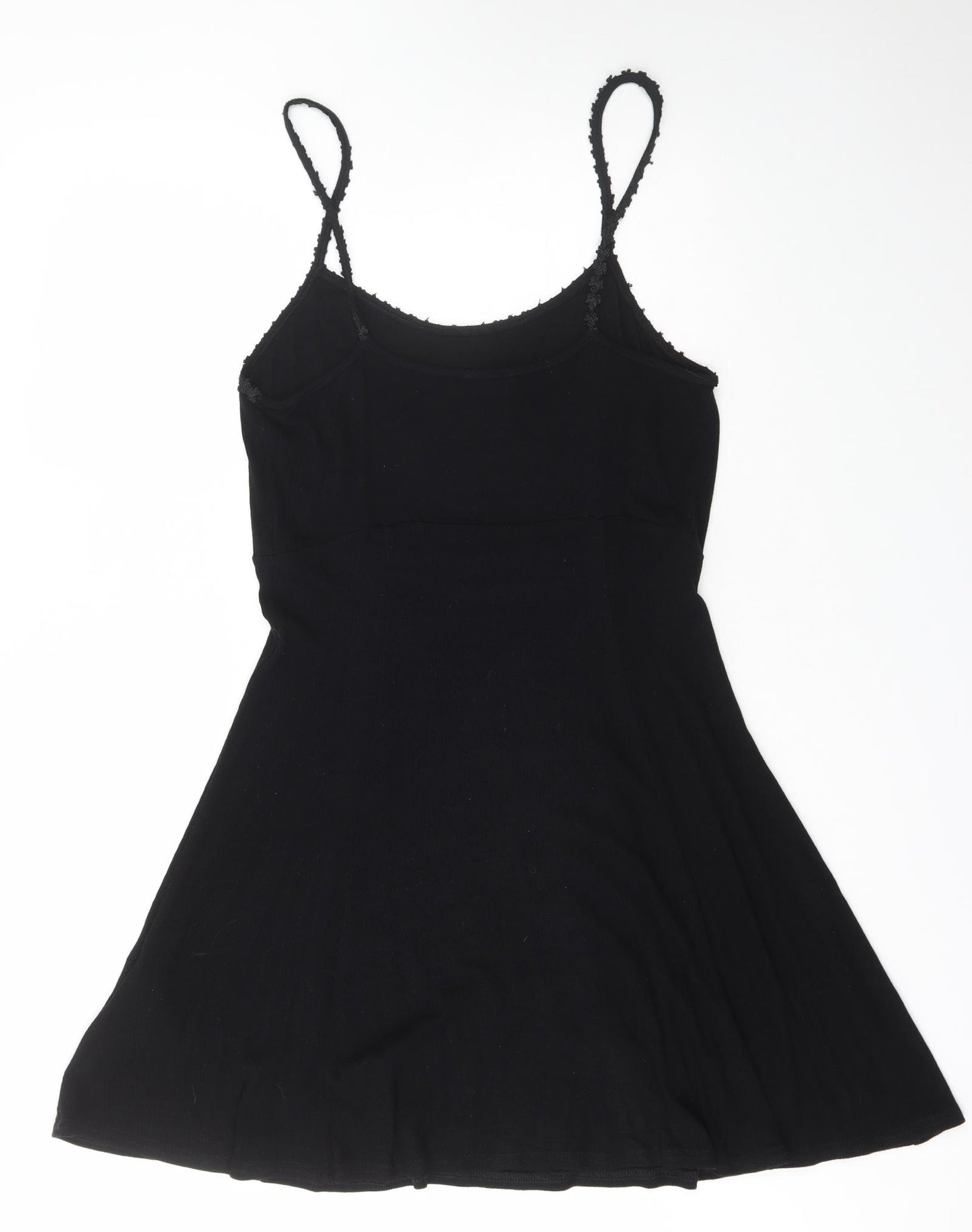 New Look Womens Black  Polyester Skater Dress  Size 18  Square Neck