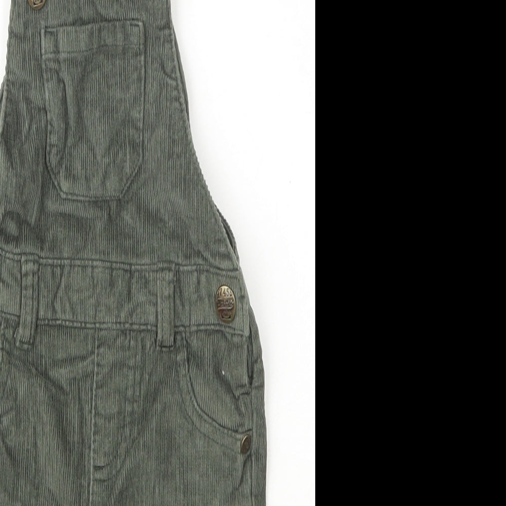 F&F Boys Green  Cotton Dungaree One-Piece Size 6-9 Months
