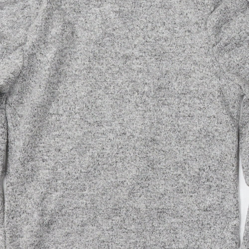 Primark Girls Grey Mock Neck  Polyester Pullover Jumper Size 8-9 Years