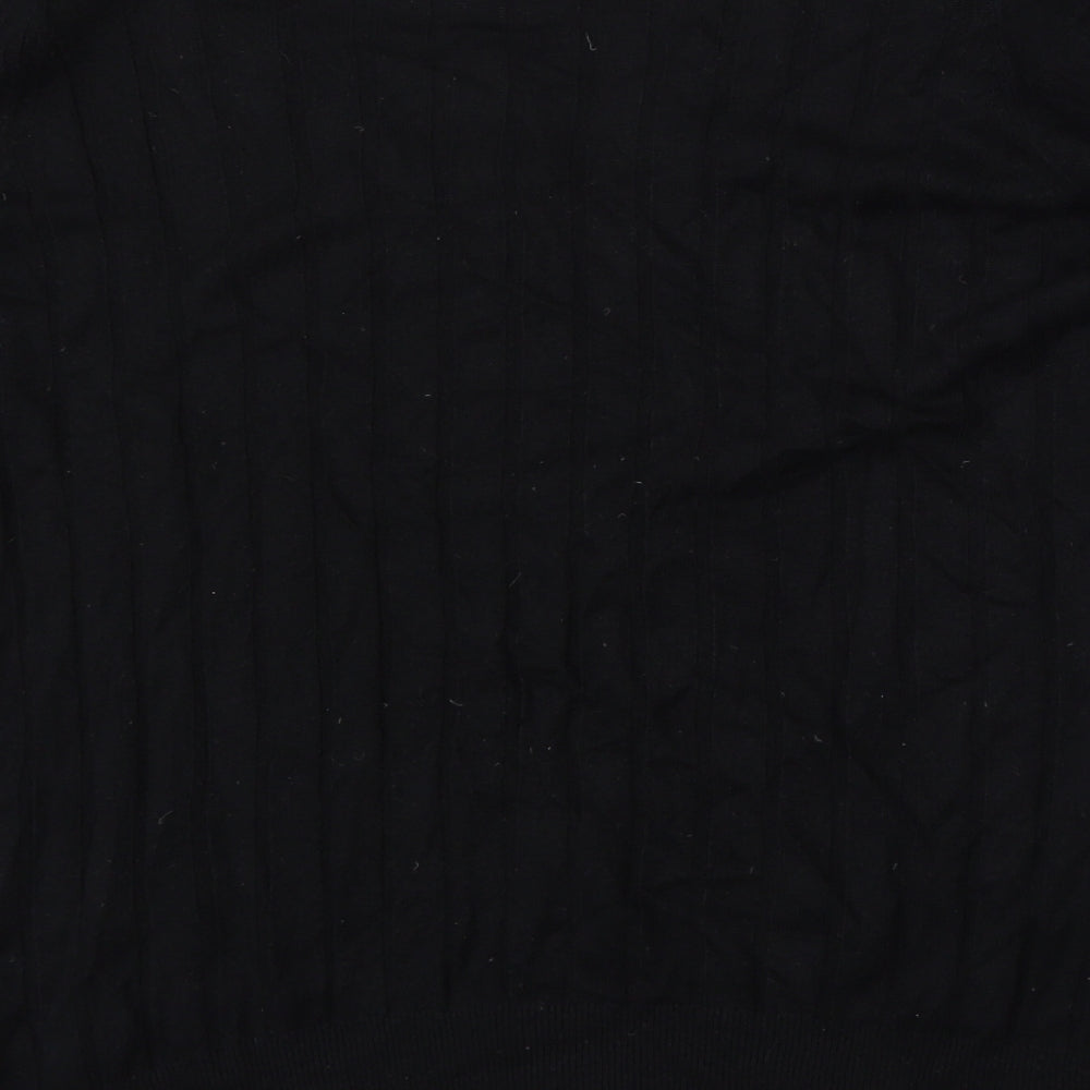 Marks and Spencer Womens Black Round Neck  Viscose Pullover Jumper Size 20