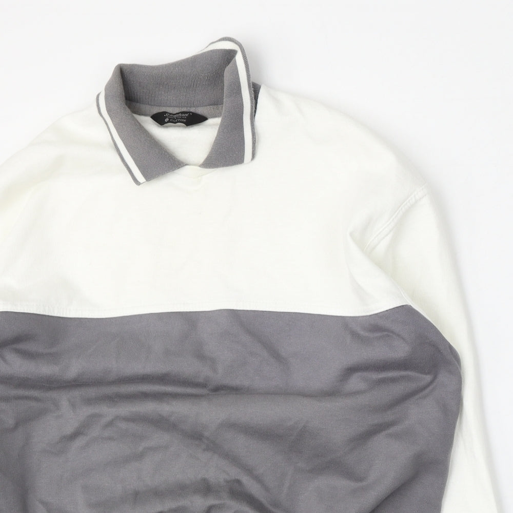 Marks and Spencer Mens White  Cotton Pullover Sweatshirt Size M
