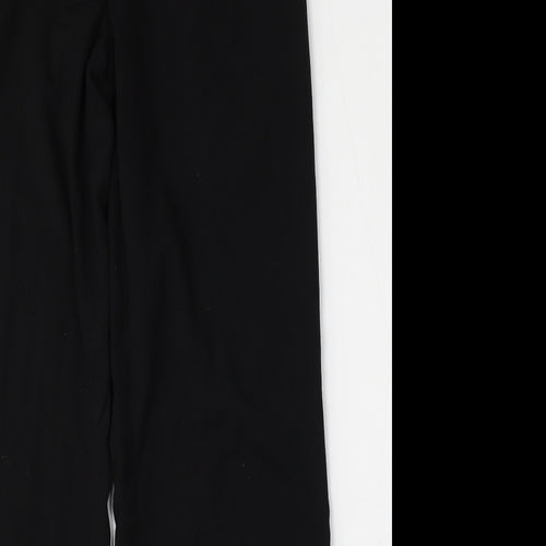 H&M Womens Black  Polyester Trousers  Size 8 L34 in Regular Hook & Eye