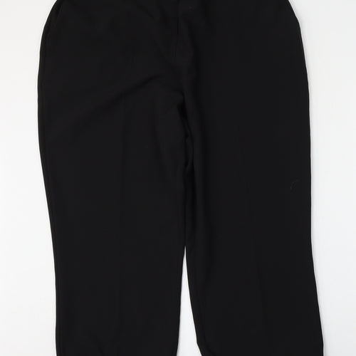 Profile Womens Black  Polyester Trousers  Size 40 L25 in Regular