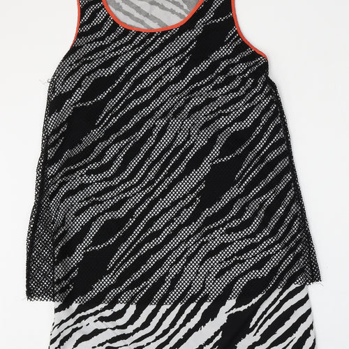 Cherry Couture Womens Multicoloured Animal Print Polyester Basic Tank Size L Round Neck