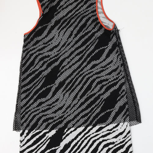 Cherry Couture Womens Multicoloured Animal Print Polyester Basic Tank Size L Round Neck