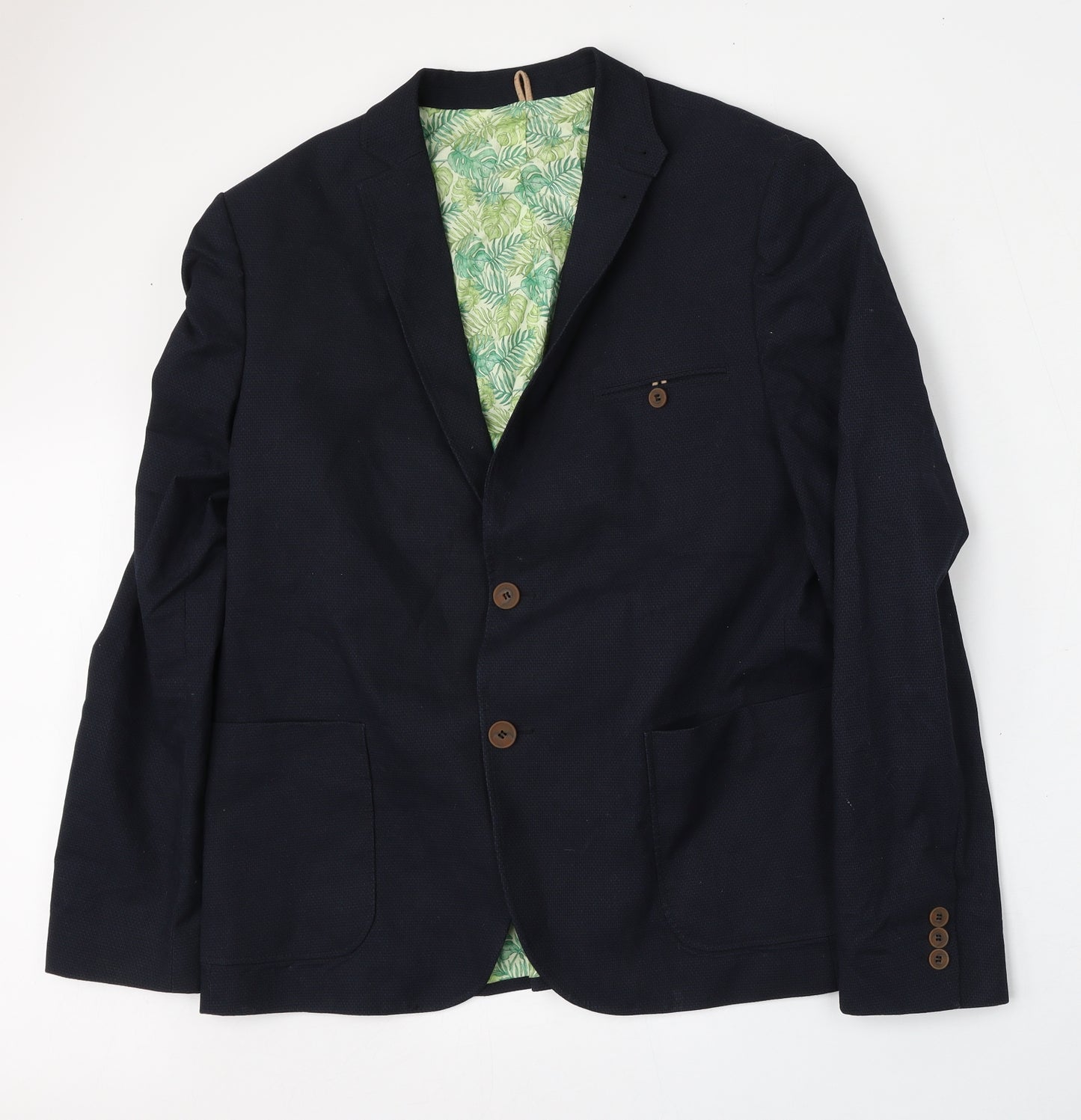 Marks and Spencer Mens Blue  Cotton Jacket Blazer Size M