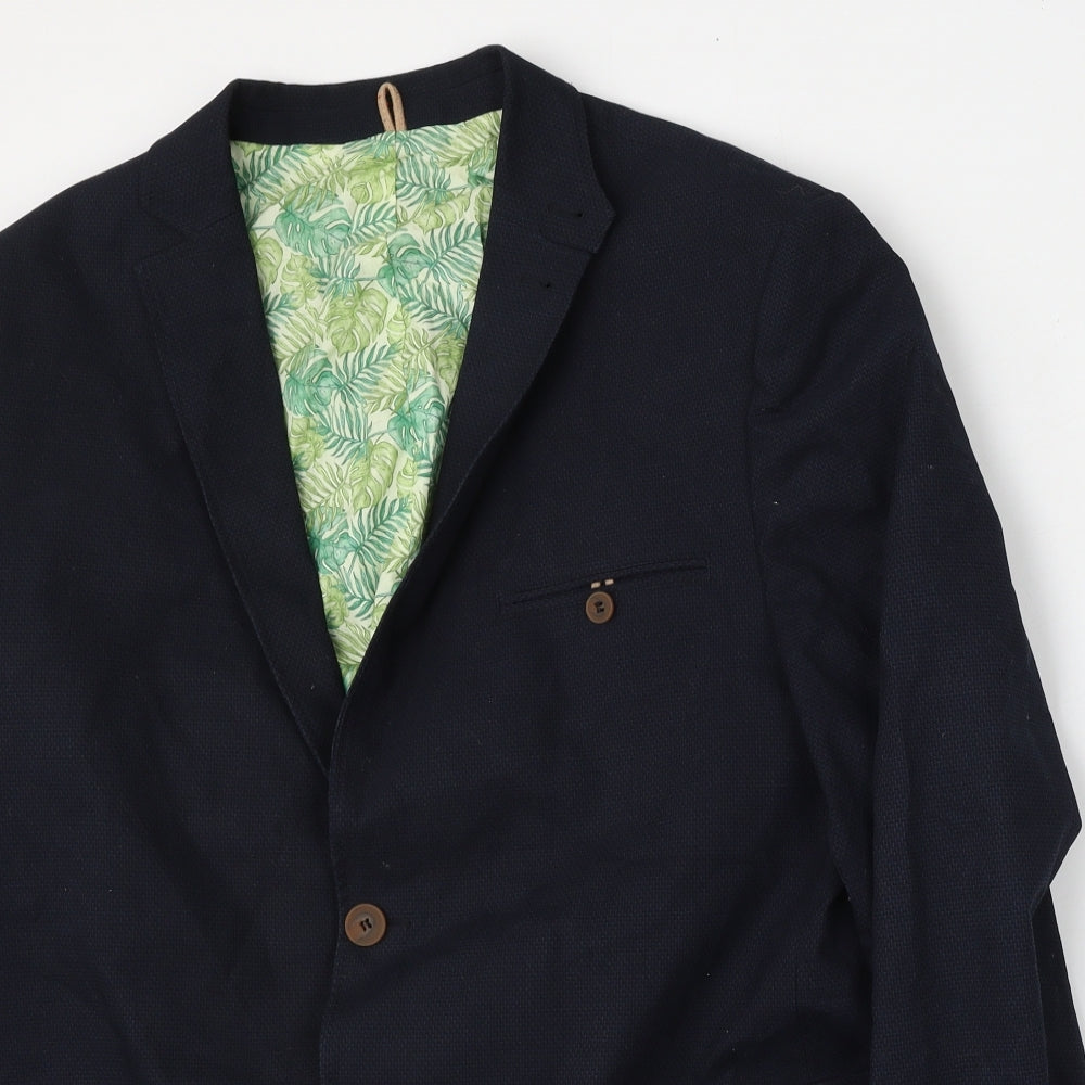 Marks and Spencer Mens Blue  Cotton Jacket Blazer Size M