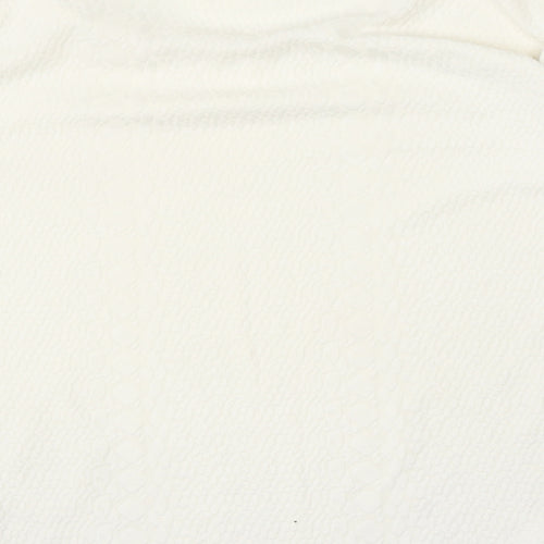 Alexara Womens Beige  Polyester Basic T-Shirt Size 16 Round Neck