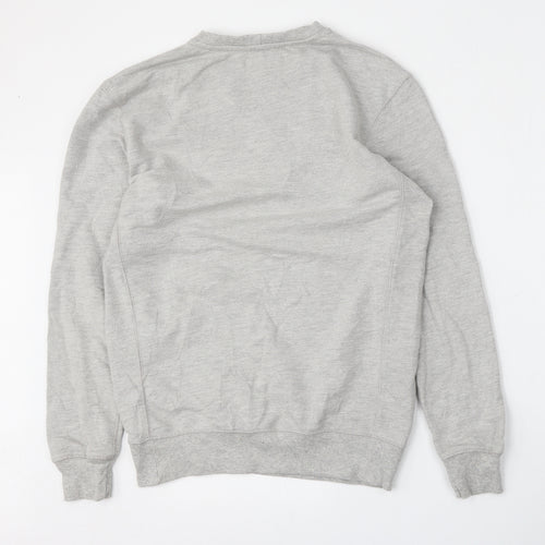 Open Mens Grey  Cotton Pullover Sweatshirt Size S
