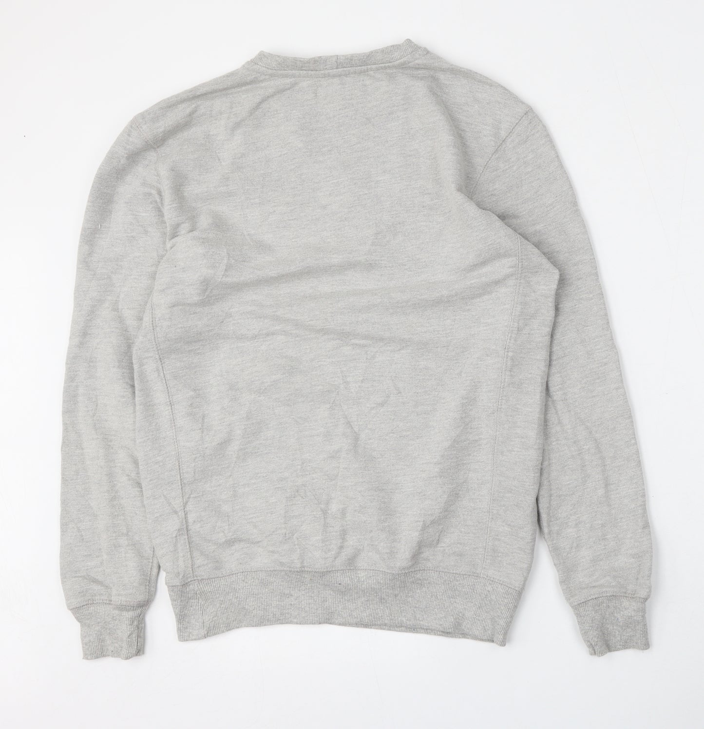 Open Mens Grey  Cotton Pullover Sweatshirt Size S