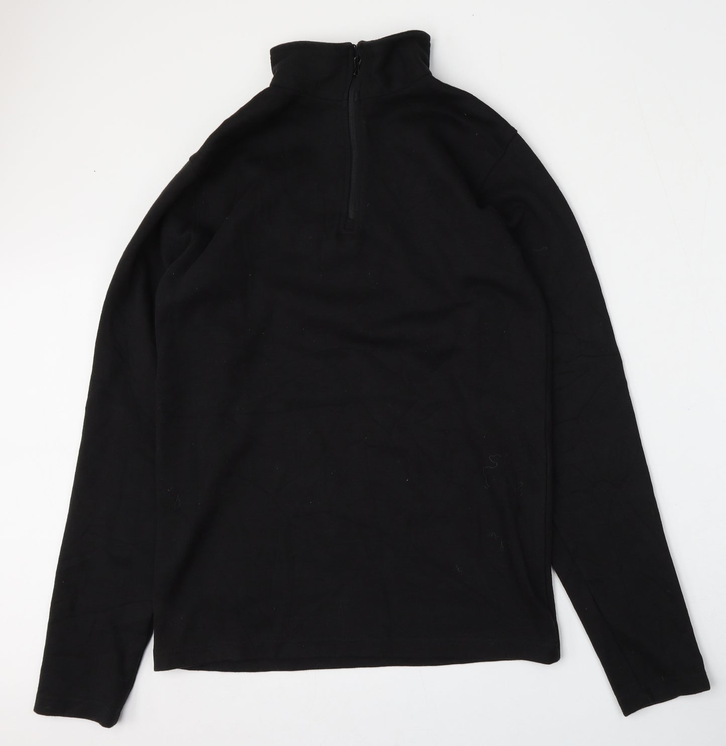 Authentic Mens Black  Cotton Pullover Sweatshirt Size L