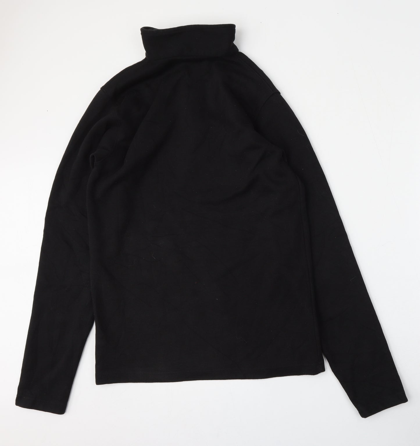 Authentic Mens Black  Cotton Pullover Sweatshirt Size L
