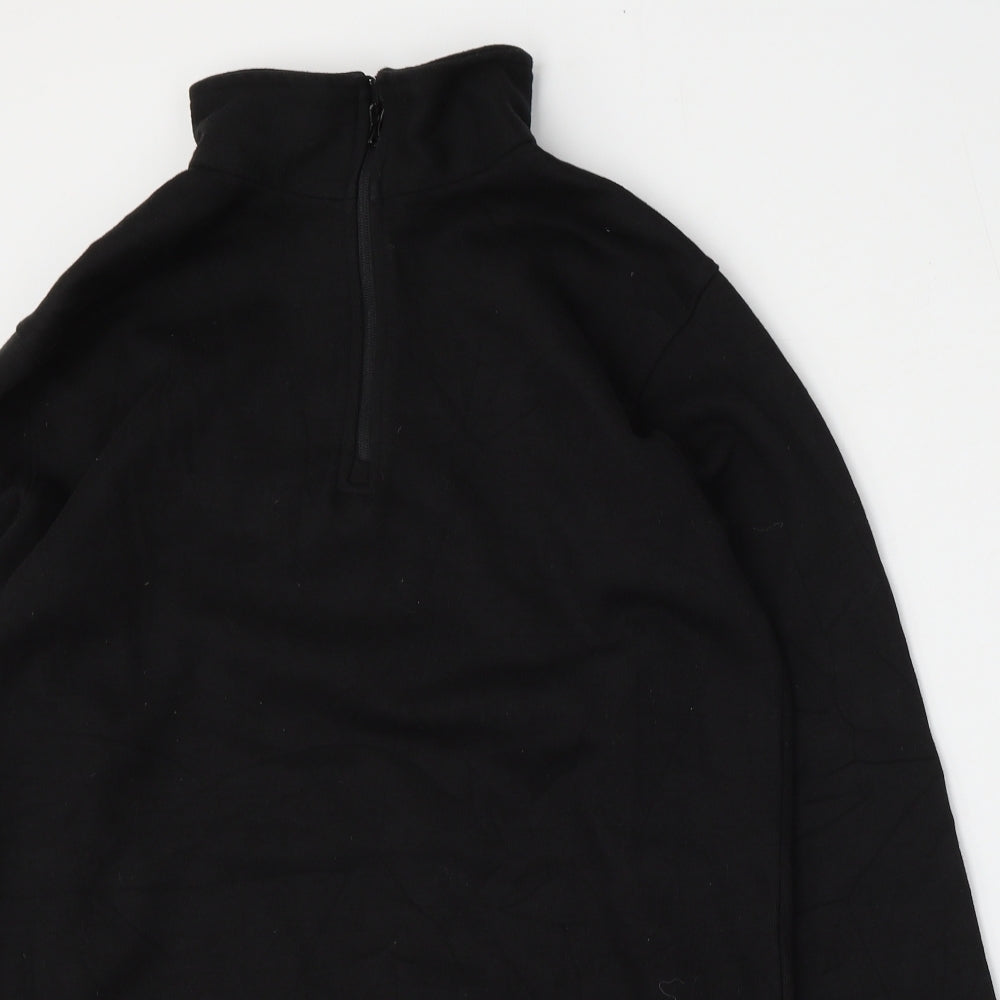 Authentic Mens Black  Cotton Pullover Sweatshirt Size L