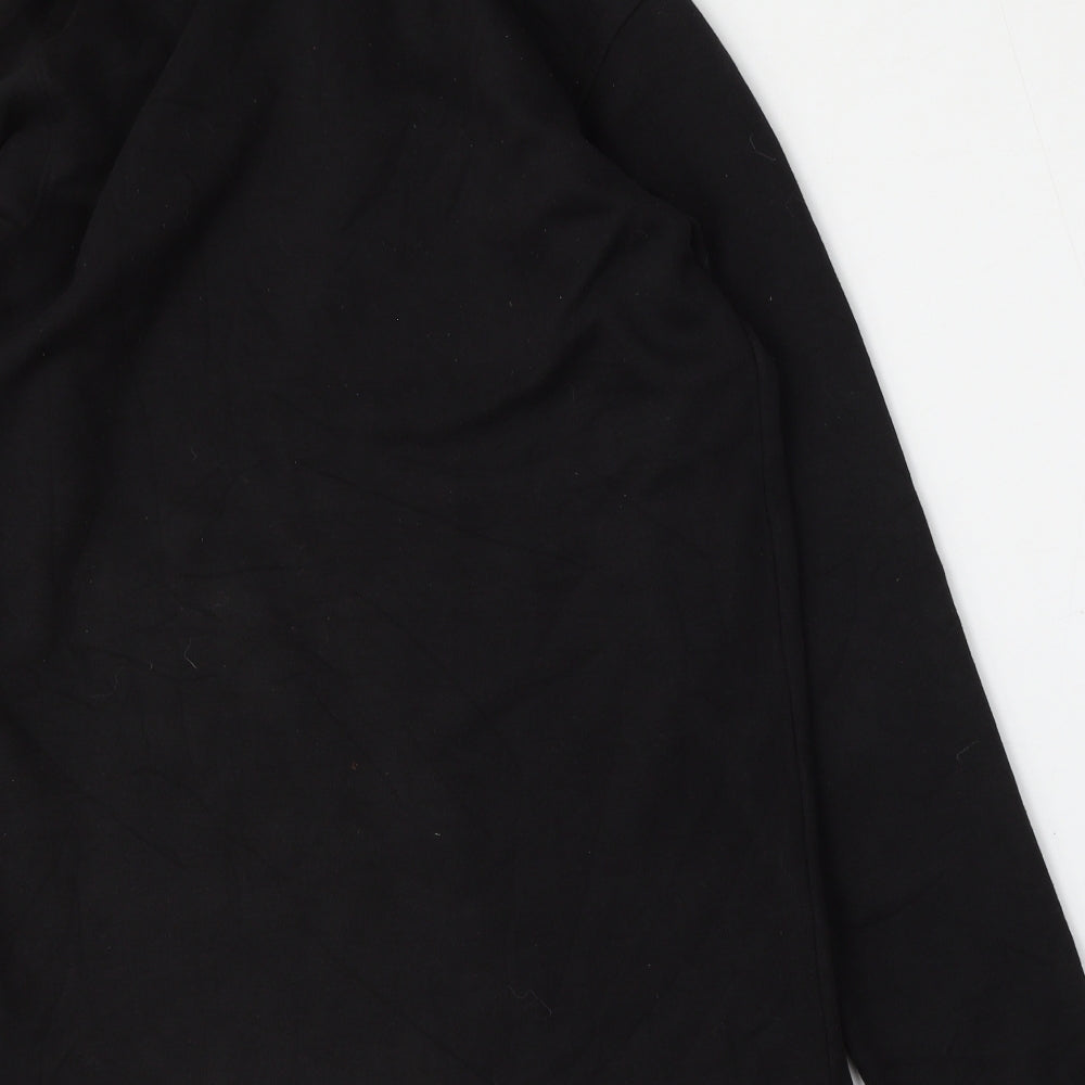 Authentic Mens Black  Cotton Pullover Sweatshirt Size L