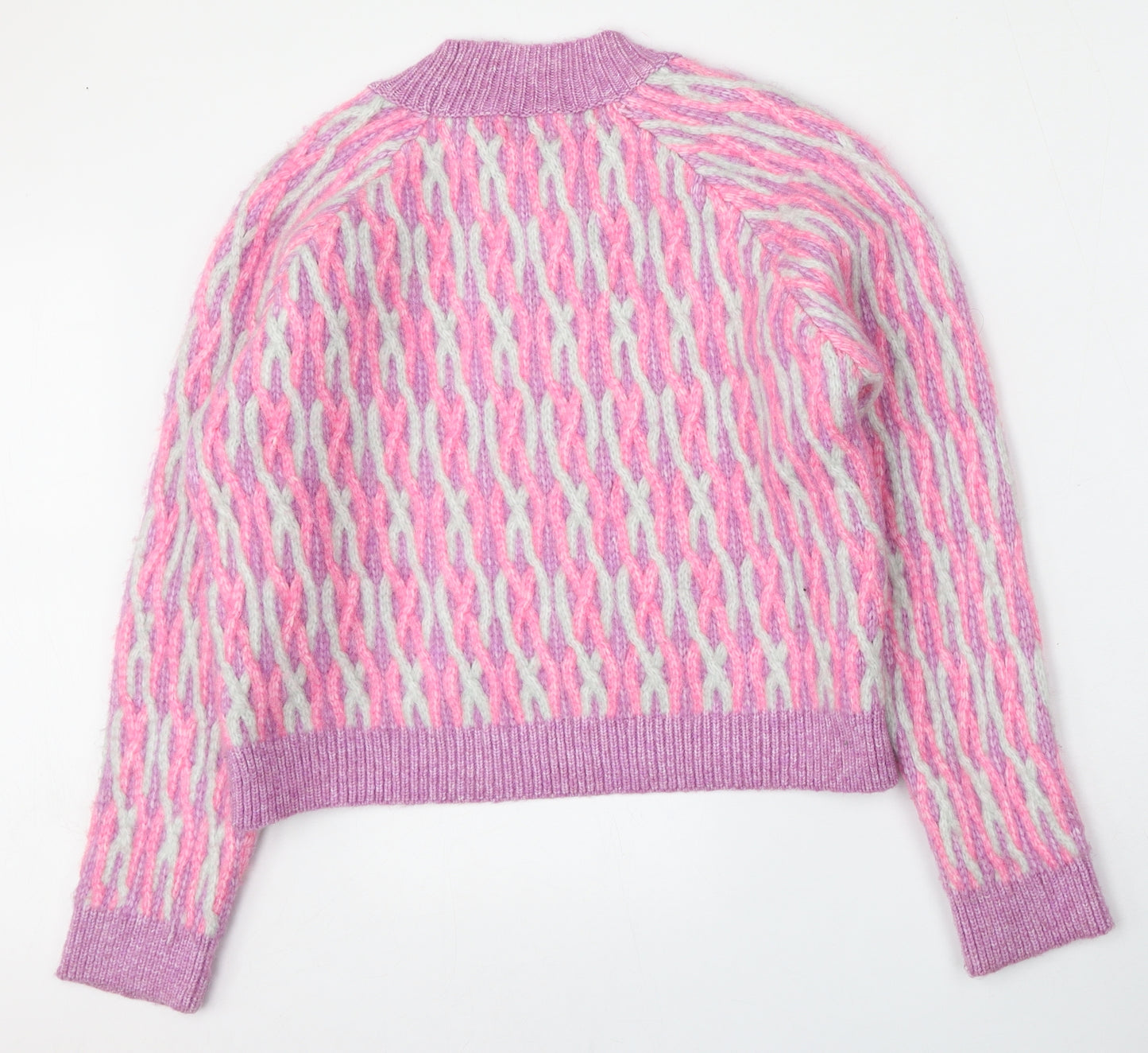 Only Womens Multicoloured Round Neck  Polyester Pullover Jumper Size M