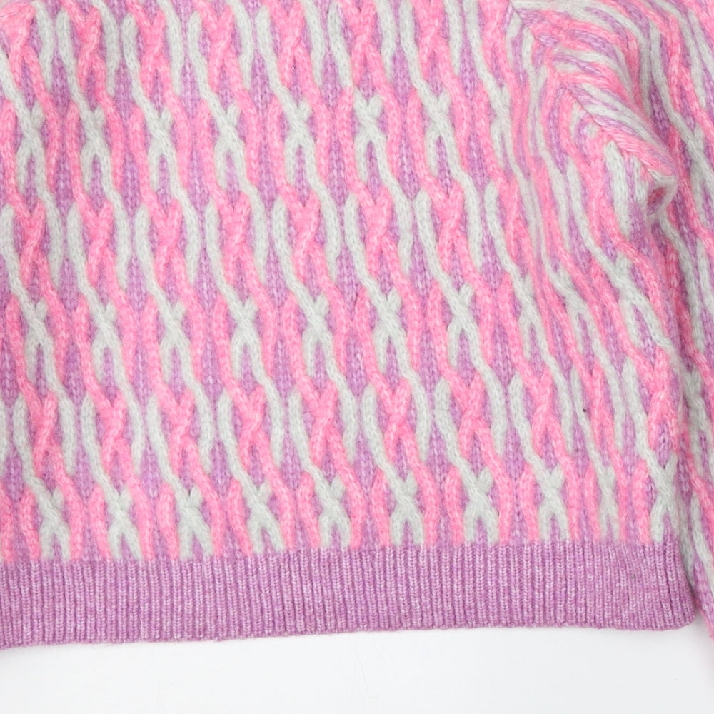 Only Womens Multicoloured Round Neck  Polyester Pullover Jumper Size M