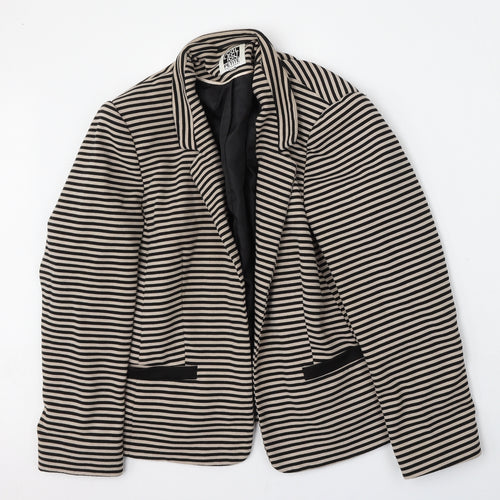 Debenhams Womens Multicoloured Striped Polyester Jacket Blazer Size 18