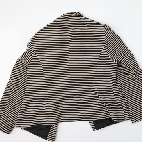 Debenhams Womens Multicoloured Striped Polyester Jacket Blazer Size 18