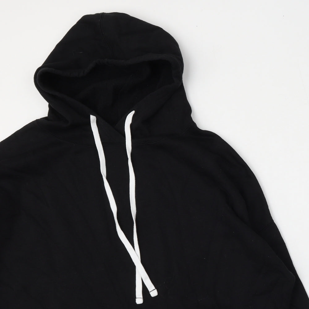 Yours Womens Black  Cotton Pullover Hoodie Size 22  Tie