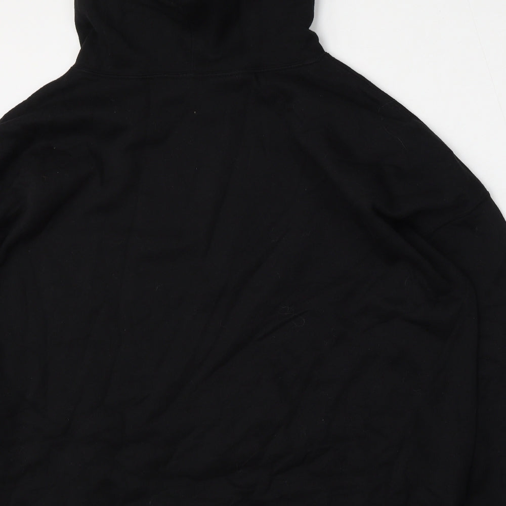 Yours Womens Black  Cotton Pullover Hoodie Size 22  Tie