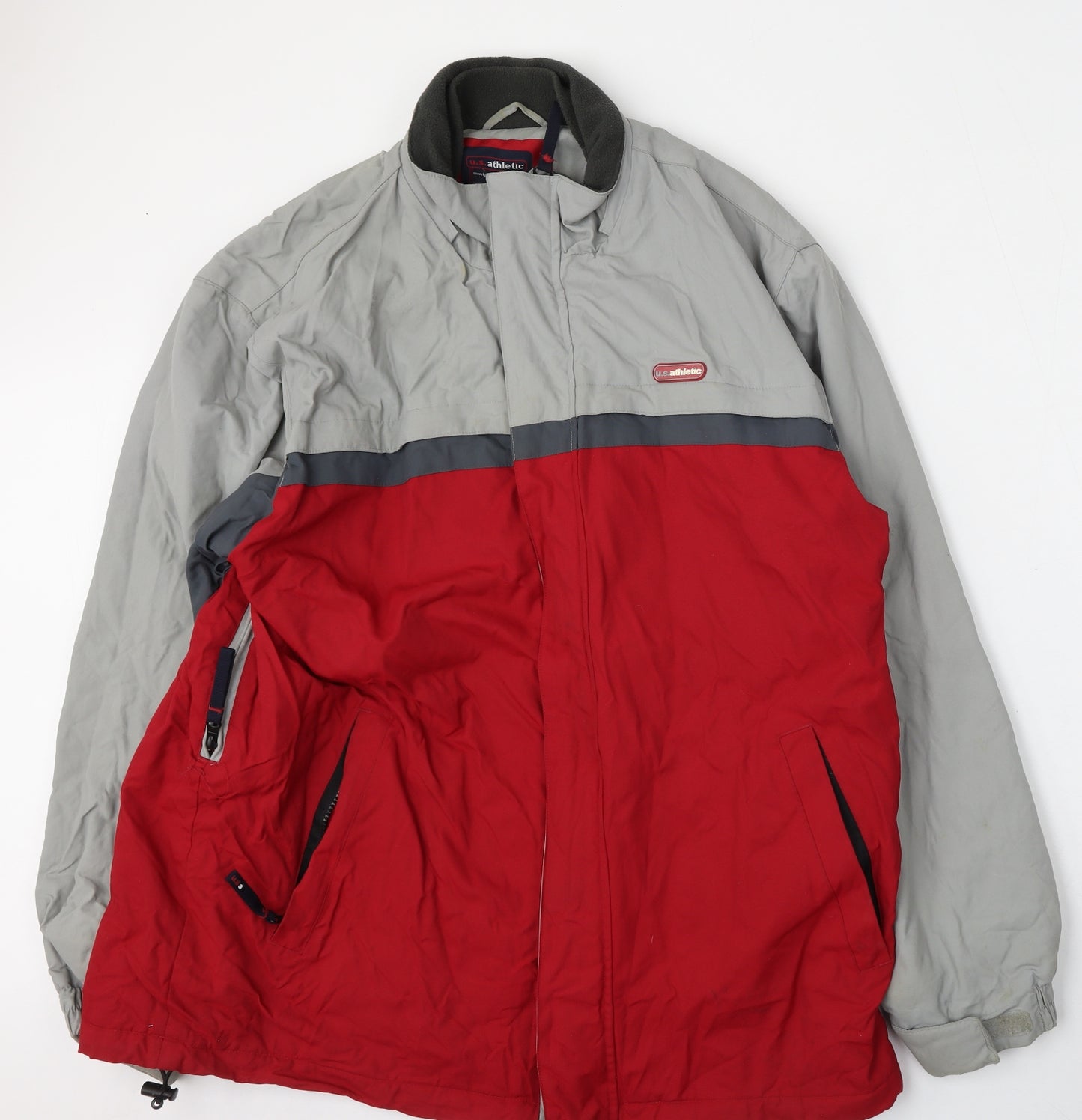 US Athletic Mens Grey   Jacket  Size XL  Zip