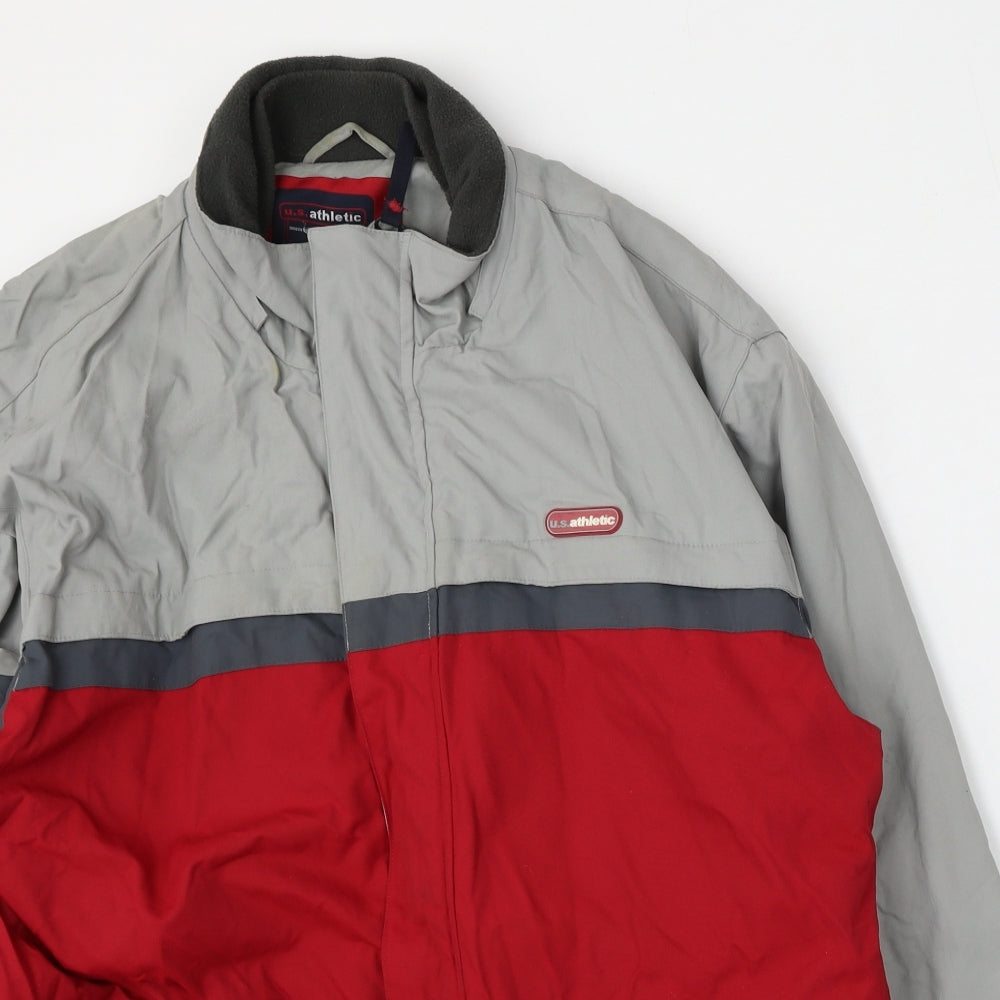 US Athletic Mens Grey   Jacket  Size XL  Zip