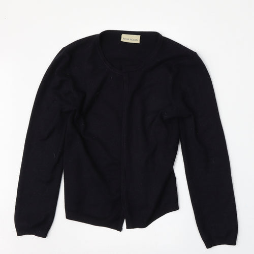 River Island Womens Black Round Neck  Acrylic Cardigan Jumper Size S