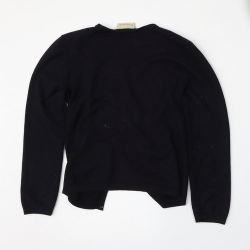 River Island Womens Black Round Neck  Acrylic Cardigan Jumper Size S