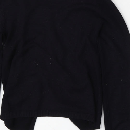 River Island Womens Black Round Neck  Acrylic Cardigan Jumper Size S