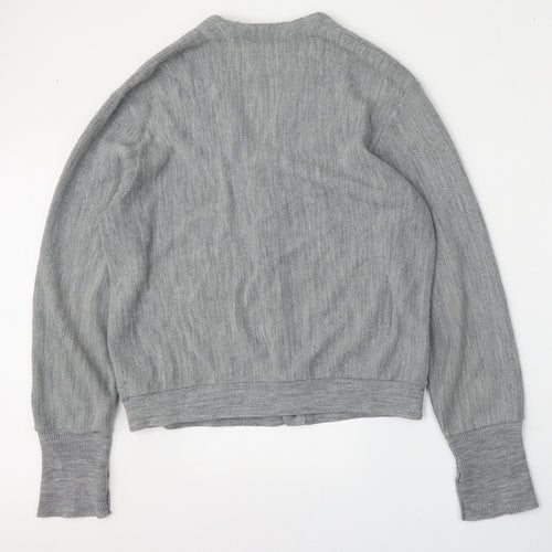 Arrow Tournament Womens Grey V-Neck  Acrylic Cardigan Jumper Size L
