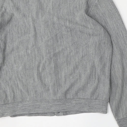 Arrow Tournament Womens Grey V-Neck  Acrylic Cardigan Jumper Size L