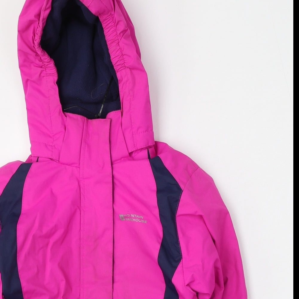Mountain Warehouse Girls Pink   Jacket  Size 5-6 Years  Zip