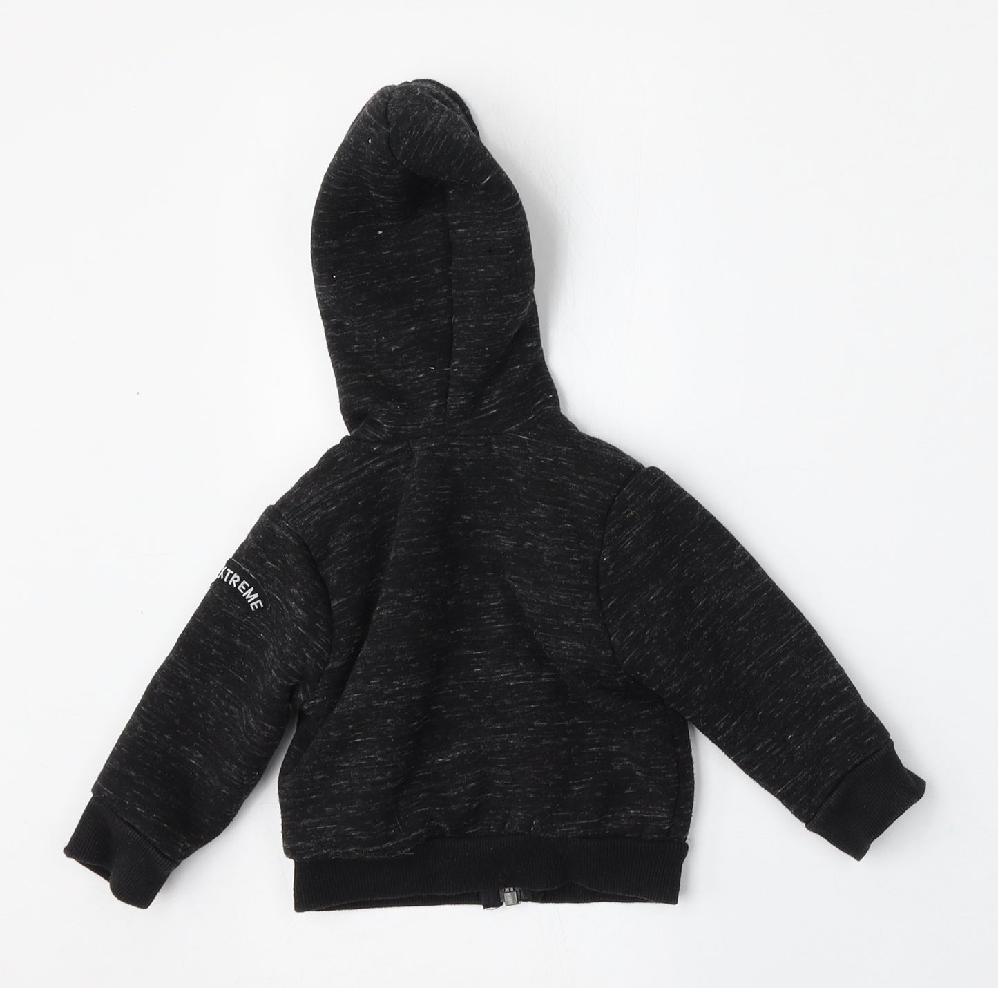 Primark Boys Black  Polyester Full Zip Jumper Size 6-9 Months  Zip