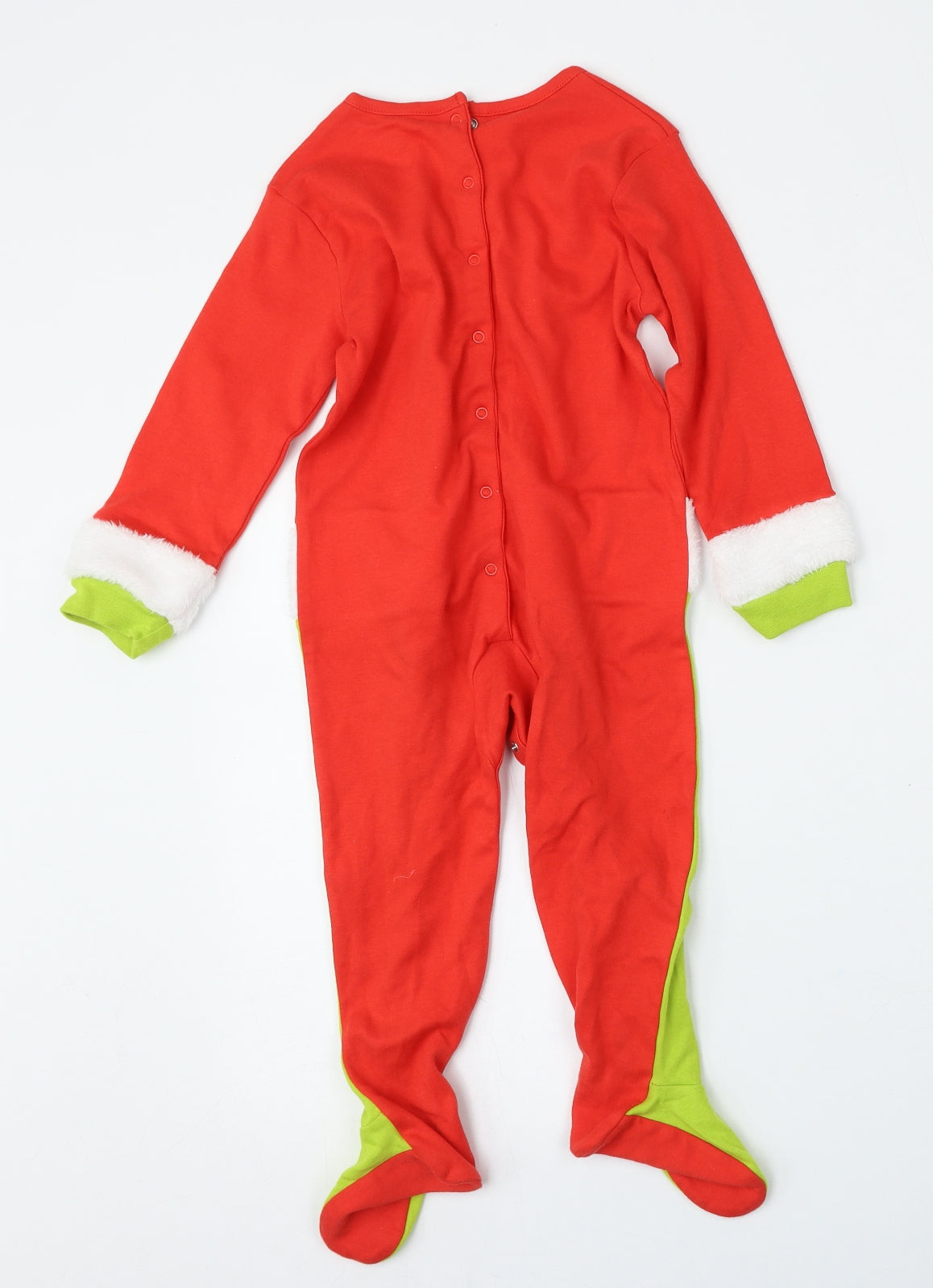 The Grinch Boys Red  Cotton Coverall Outfit/Set Size 18-24 Months   - Grinch One Piece