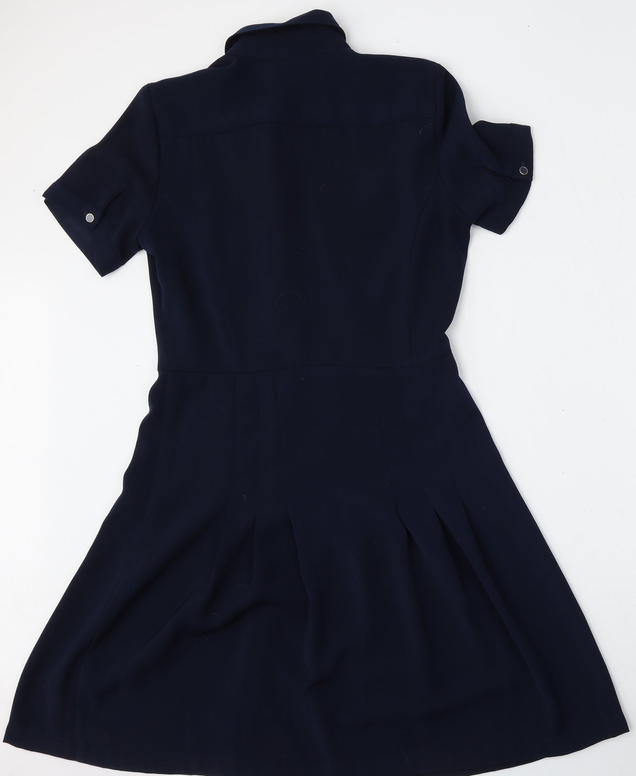Tommy Hilfiger Womens Blue  Polyester Skater Dress  Size 4  Collared Button