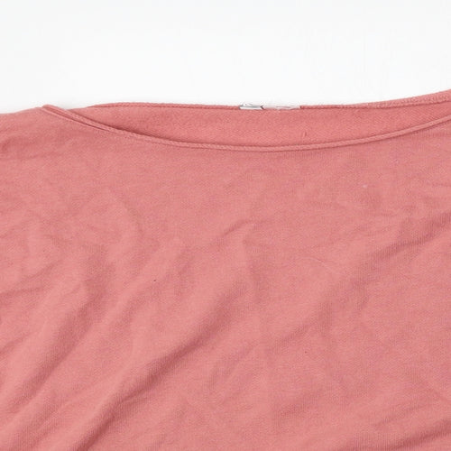 H&M Womens Pink Round Neck  Cotton Pullover Jumper Size L