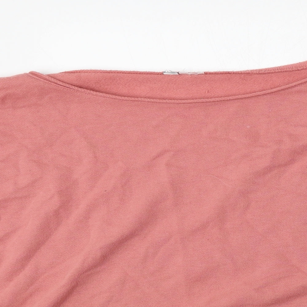 H&M Womens Pink Round Neck  Cotton Pullover Jumper Size L