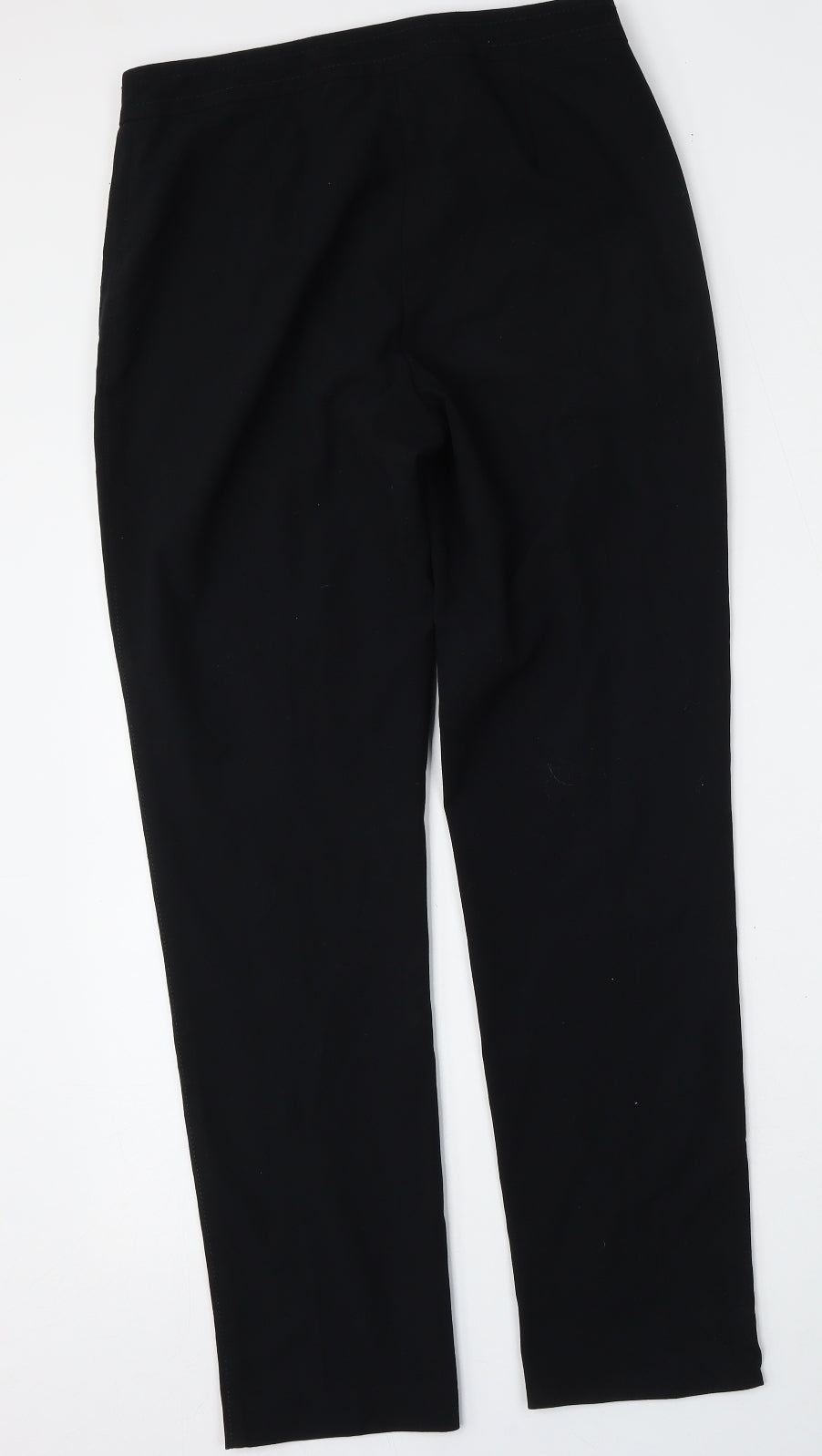 M&S Womens Black  Polyester Trousers  Size 10 L29 in Regular
