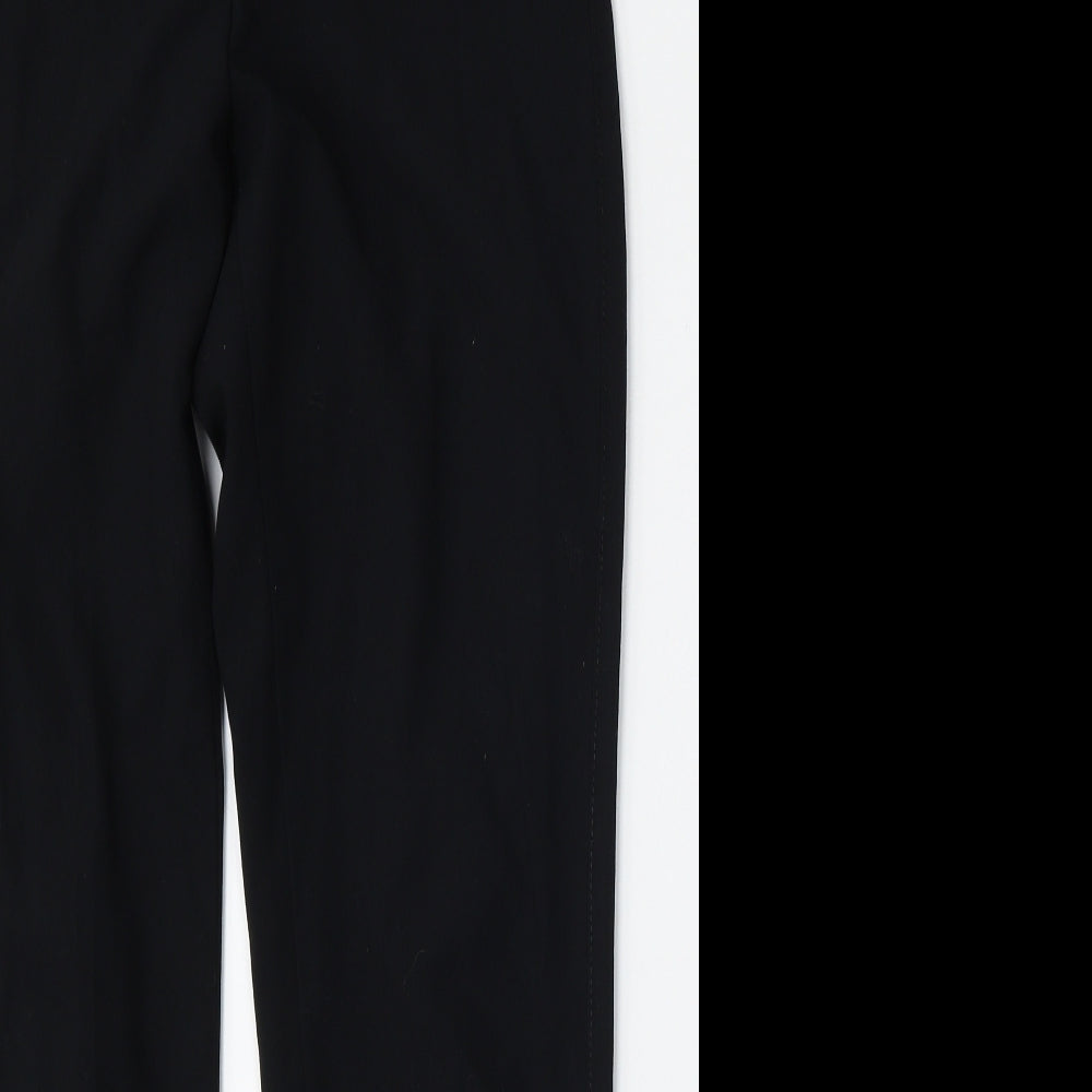 M&S Womens Black  Polyester Trousers  Size 10 L29 in Regular