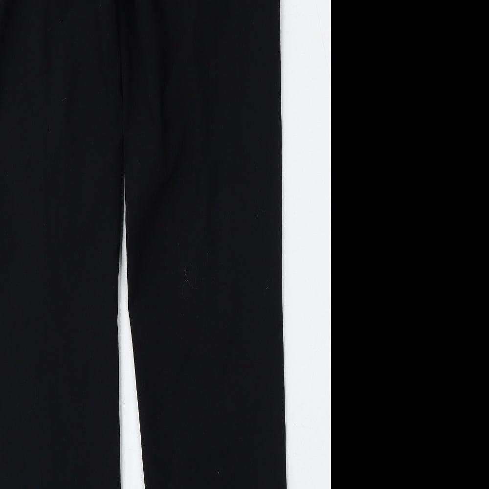 M&S Womens Black  Polyester Trousers  Size 10 L29 in Regular