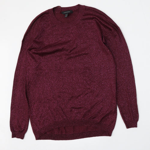 Atmosphere Womens Purple Round Neck  Viscose Pullover Jumper Size 8