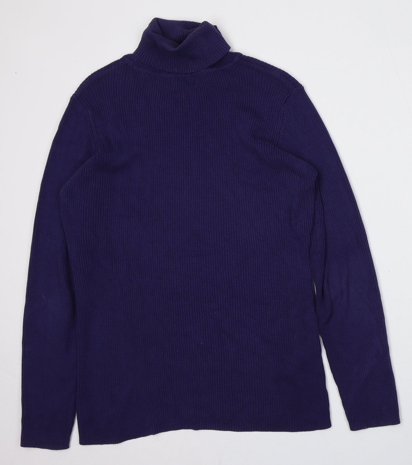 Debenhams Womens Purple Roll Neck  Cotton Pullover Jumper Size 18