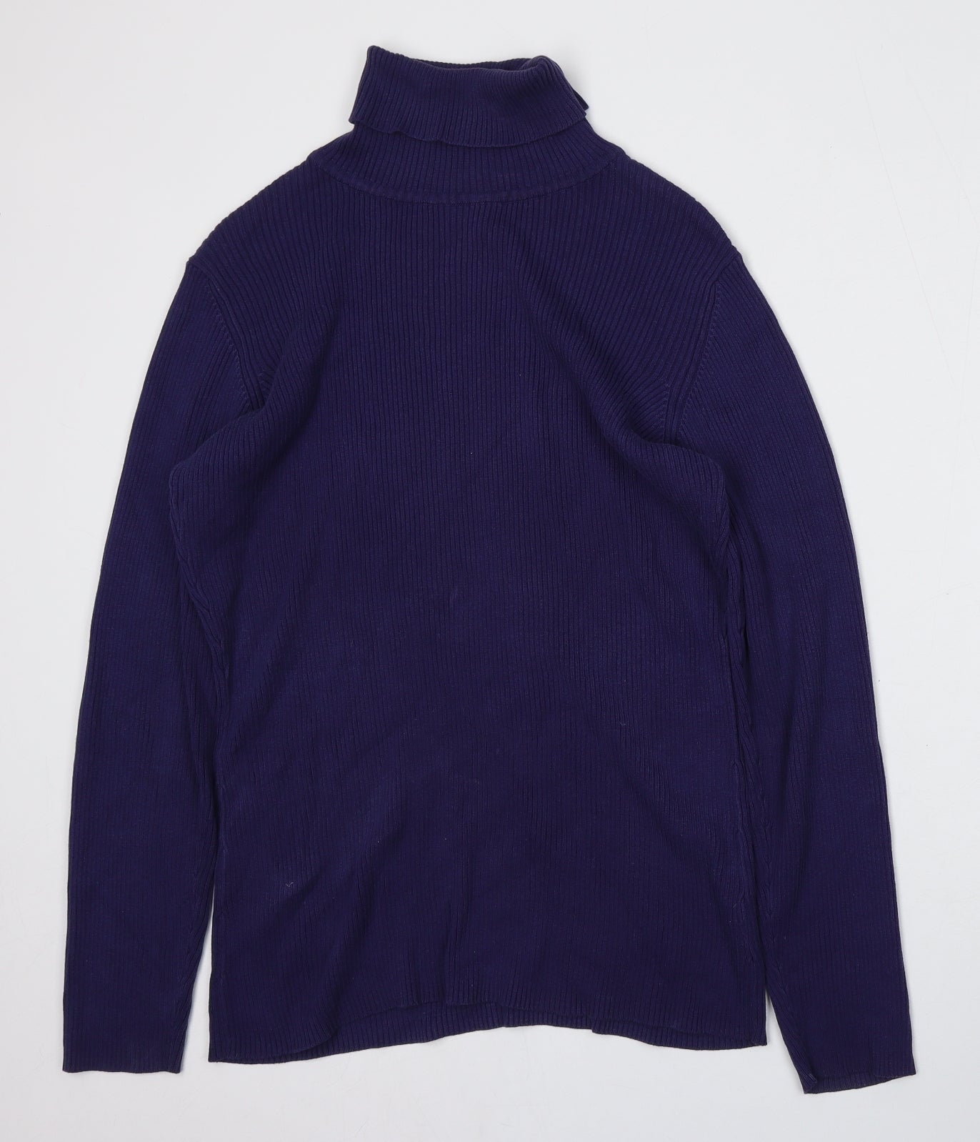 Debenhams Womens Purple Roll Neck  Cotton Pullover Jumper Size 18