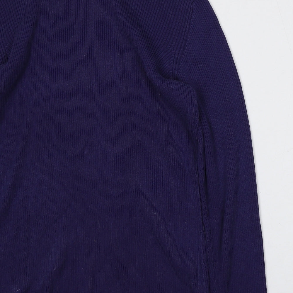 Debenhams Womens Purple Roll Neck  Cotton Pullover Jumper Size 18