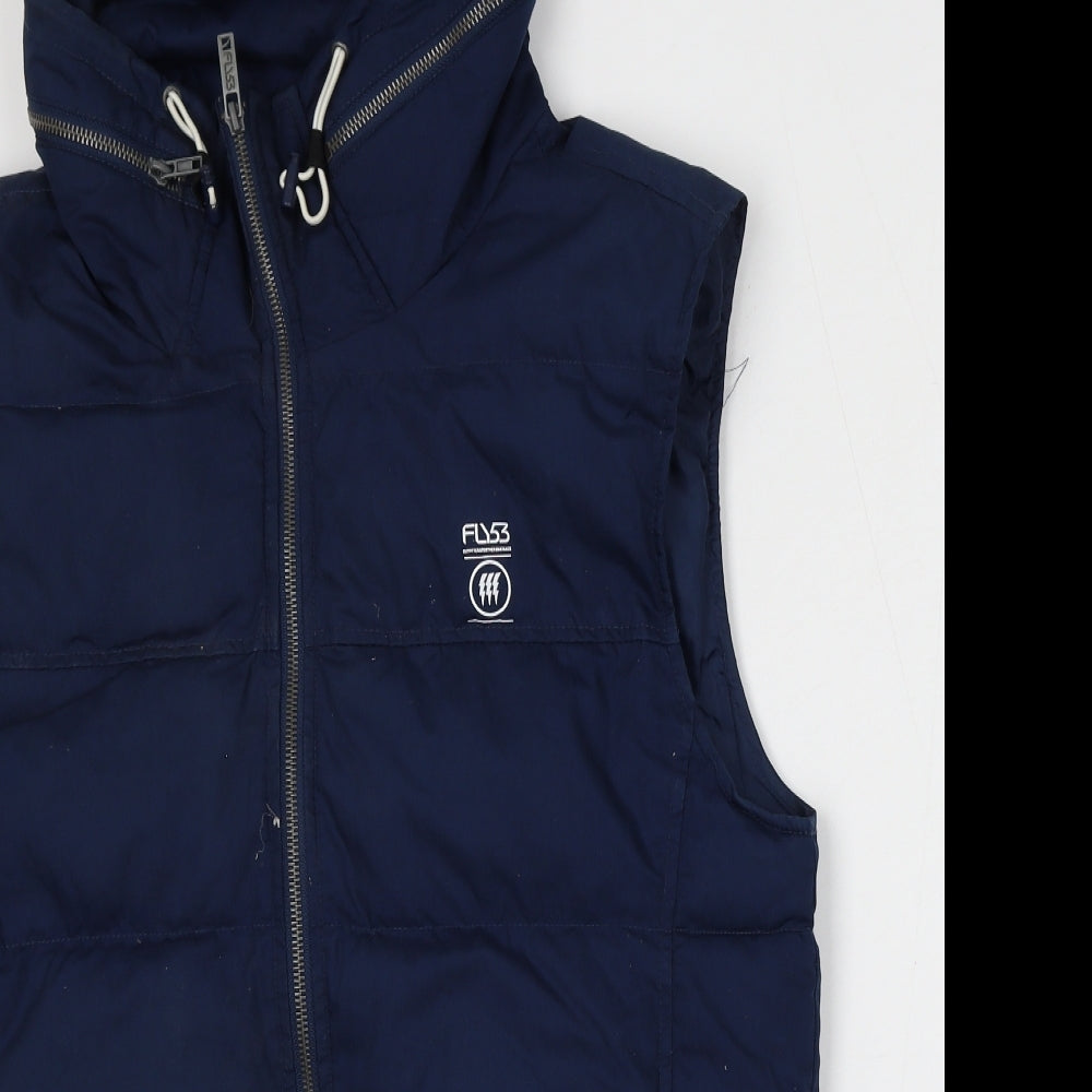 FLY53 Mens Blue   Gilet Jacket Size L  Zip