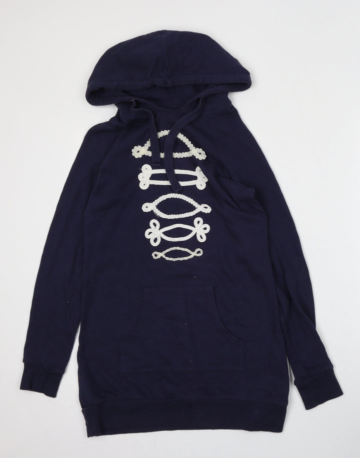 New Look Womens Blue  Cotton Pullover Hoodie Size 10