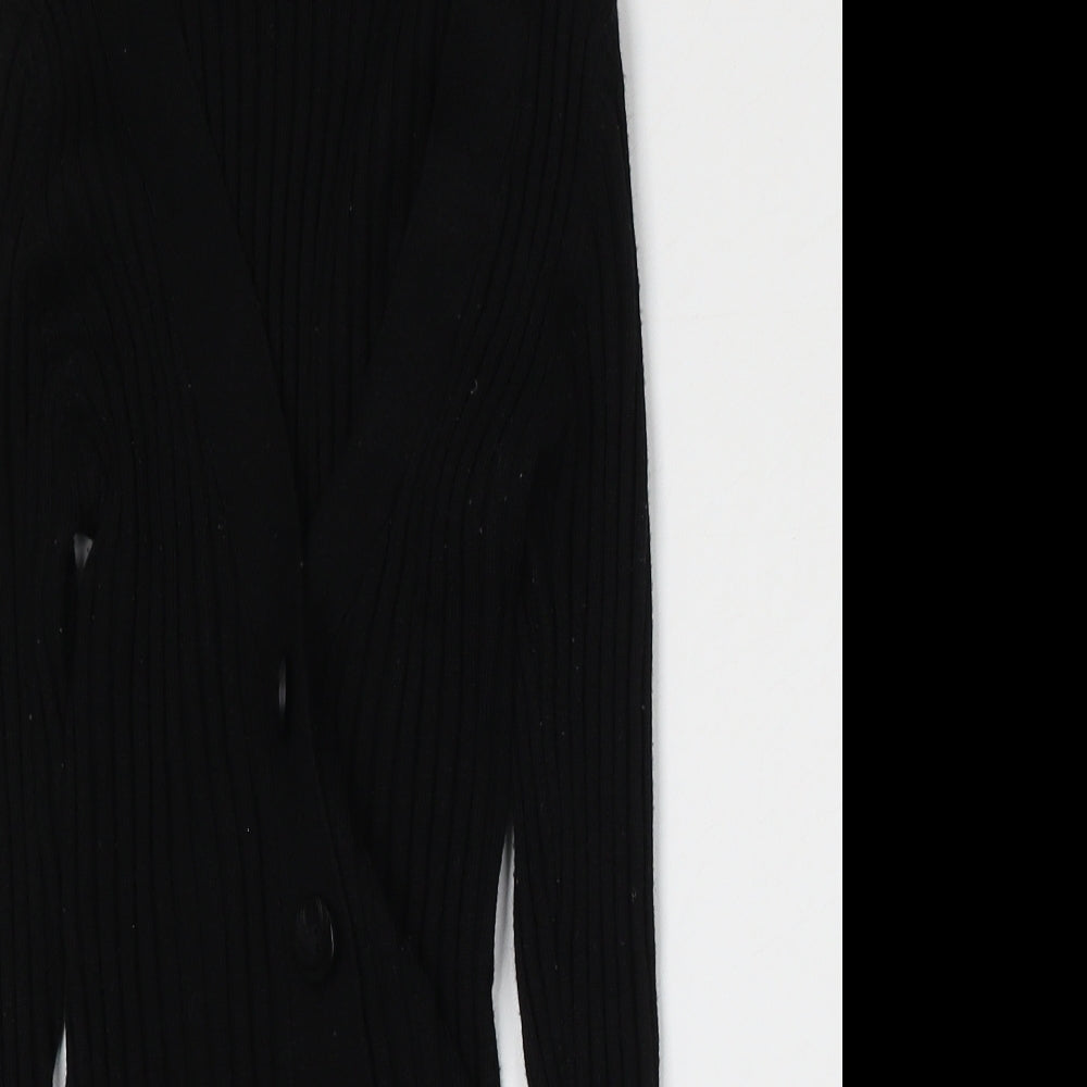 Atmosphere Womens Black V-Neck  Acrylic Cardigan Jumper Size 8